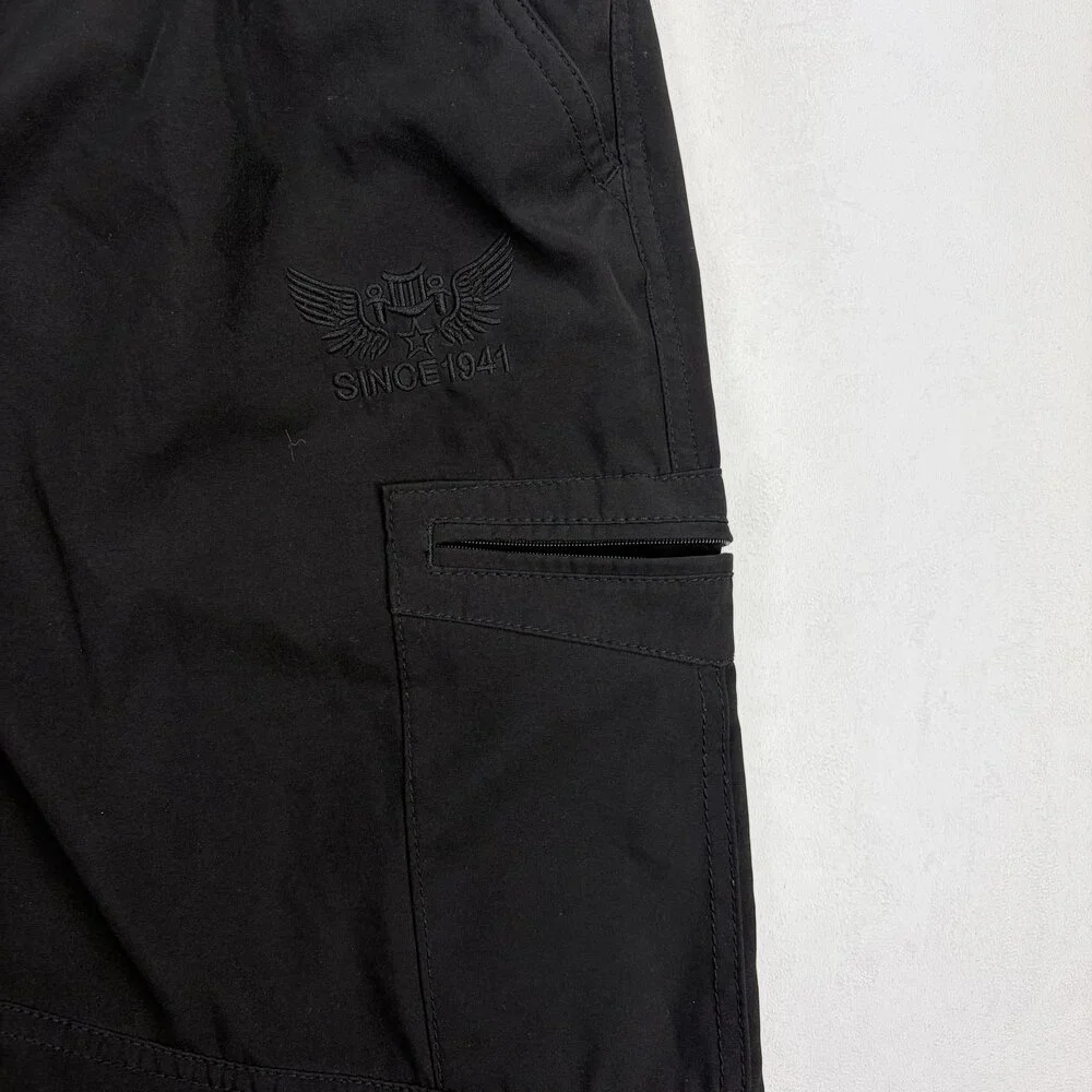 Legendary Women's Black Cargo Joggers Size L -‎ Tapered Track Pants
